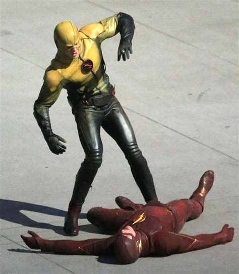 The Flash First Look Reverse Flashprof Zoom Costume Set Photos