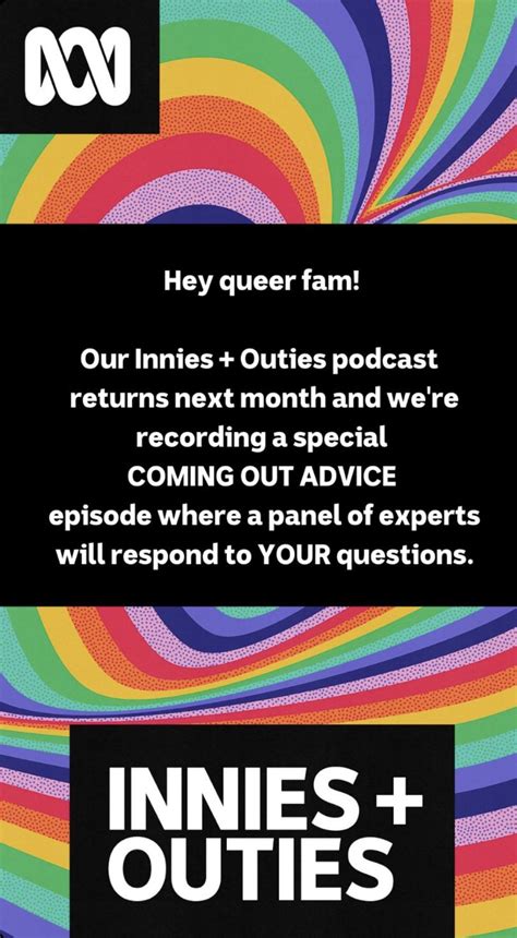 Hey Legends The Innies Outies Podcast Is Returning To Abcqueer Go