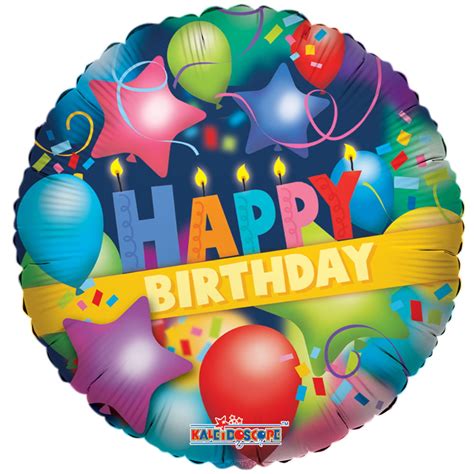 18 Happy Birthday Party Theme Foil Mylar Balloons 6 Balloons