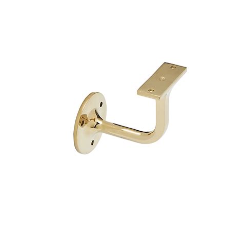 Trademark Polished Brass Effect Metal Handrail Bracket L78mm H72mm