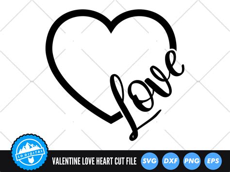Valentines Day Love Heart Svg Graphic By Lddigital · Creative Fabrica