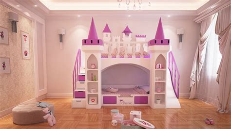 Made To Order Stunning Castle Bunk Bed With Slide And Drawer Stairs In