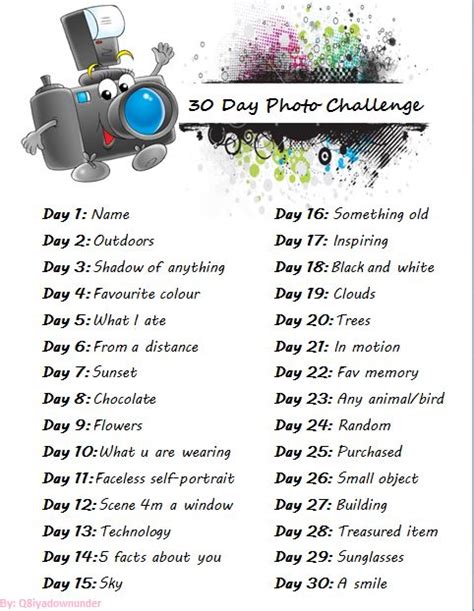 Photography 30 Day Challenge Photo Challenge 30 Days Photo Challenge