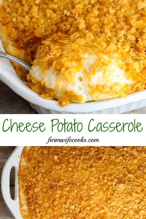 Add drained tuna mixture to cooked and drained noodles. Cheese Potato Casserole - The Farmwife Cooks