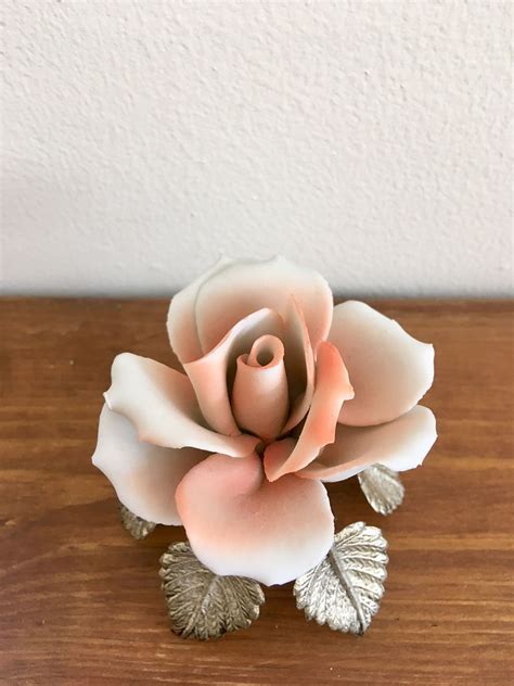 Capodimonte Porcelain Rose By Pickyours On Etsy Polymer Clay Ornaments