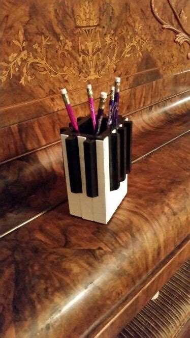 A Pencil Holder Made With Real Piano Keys Piano Repurposing Projects
