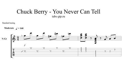 Chuck Berry You Never Can Tell ноты для гитары табы аранжировка