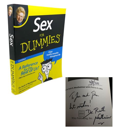 Sex For Dummies De Dr Ruth K Westheimer Sabine Walter Pierre A