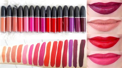 Mac Retro Matte Liquid Lipstick Lip Swatches Beauty With Emily Fox Youtube