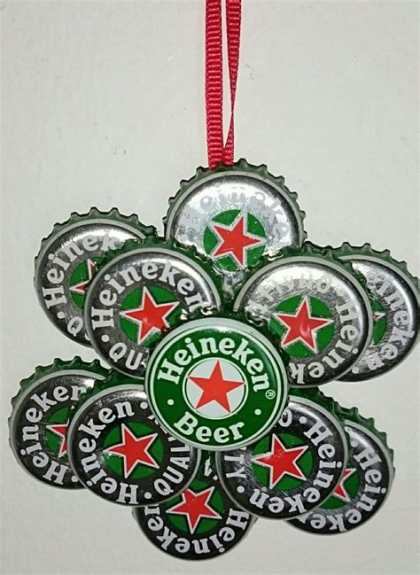 Bottle Cap Christmas Ornament Heineken Beer Caps Beer Bottle Crafts Diy