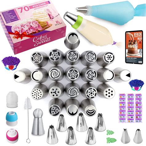 Buy Pcs Russian Piping Tips Complete Set Cake Piping Bags And Tips