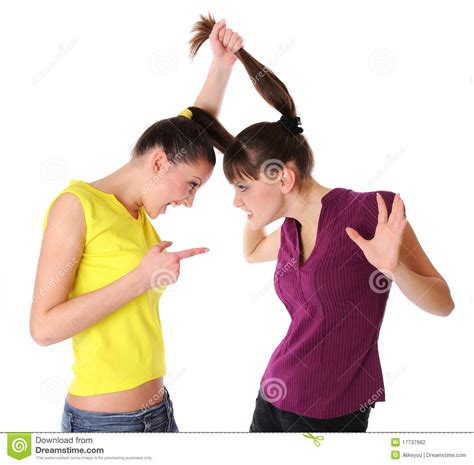 Luta De Duas Mulheres Novas Foto De Stock Imagem De Mortal Rivalry