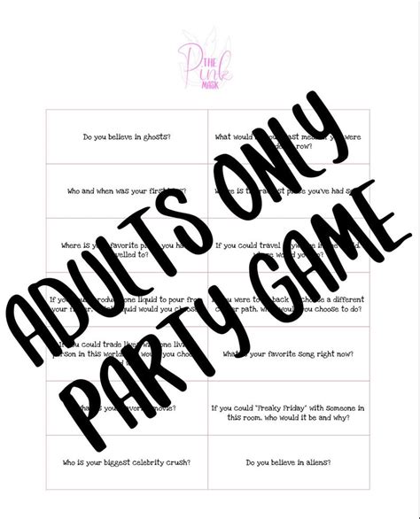 Adults Only Ice Breaker Game Etsy