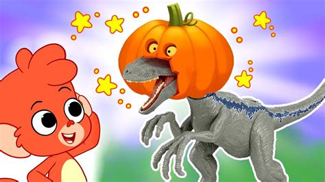 Club Baboo Pumpkin Patch Trick Or Treat Dino Halloween Cartoon For
