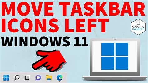 How To Move Windows 11 Icons To The Left Side Of Taskbar Youtube