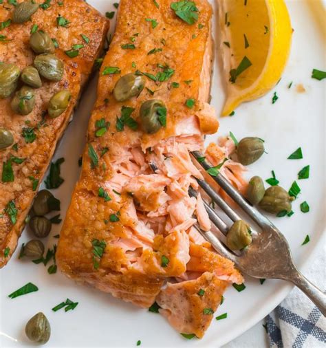 Sole meuniere is a classic french dish usually made with sole fillets dredged through flour and fried in butter then served with a brown butter sauce! Salmon Meuniere | Easy Healthy Salmon Recipe