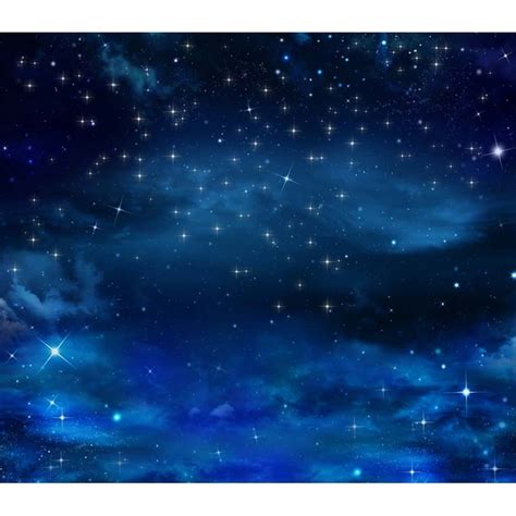 Blue Sky Glitter Star Night Custom Photography Background For Studio