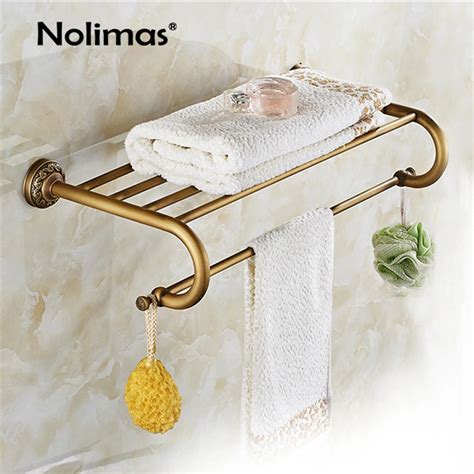 bathroom copper towel bar antique brass toilet towel holder towel rack shelf solid holder brief