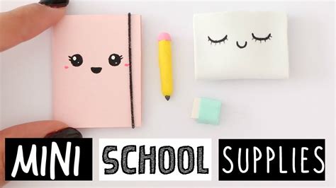 4 Diy Real Mini School Supplies Cute And Easy Youtube