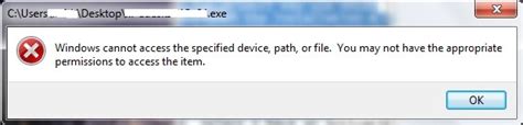 Windows 7 Why Cant Exe File Be Run Due To Permission Issues