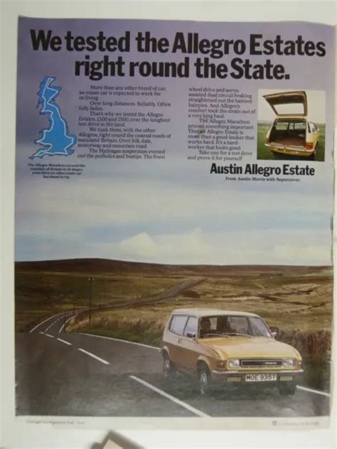 Retro Vintage Magazine Advert 1977 Austin Allegro Estate 1271 Picclick