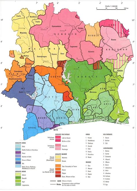 Carte Ethnique De La Côte Divoire