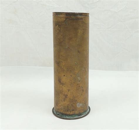 Ww1 1916 German 75mm Shell Case Sally Antiques