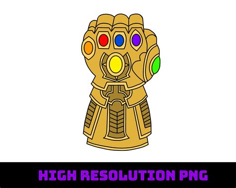 Marvel Thanos Gauntlet Clipart Png Etsy