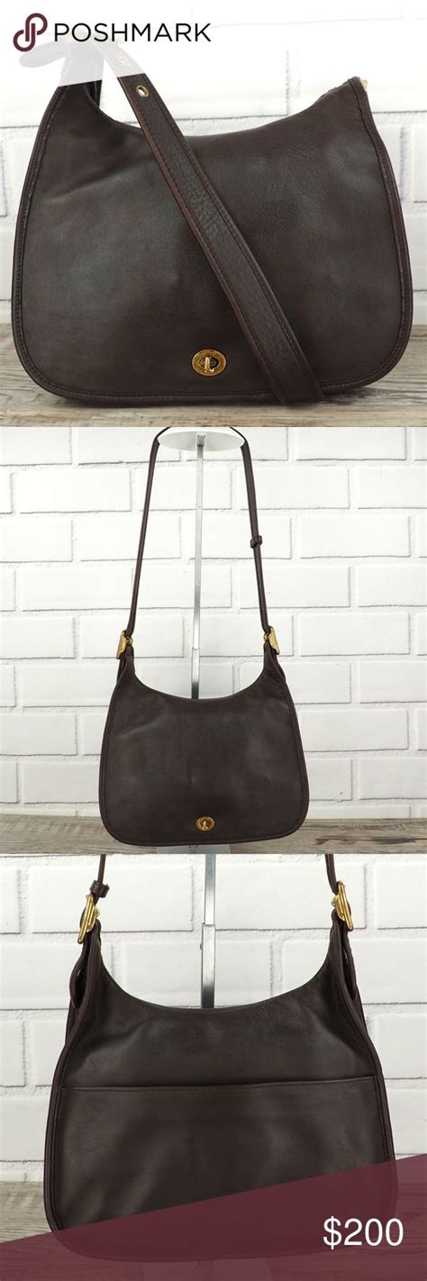 Vintage Coach 9718 Crescent Bag Walnut Leather Bags Leather