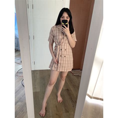 Jual ECLAT SQUARE DRESS DRESS KOTAK KOTAK DRESS KERJA Shopee