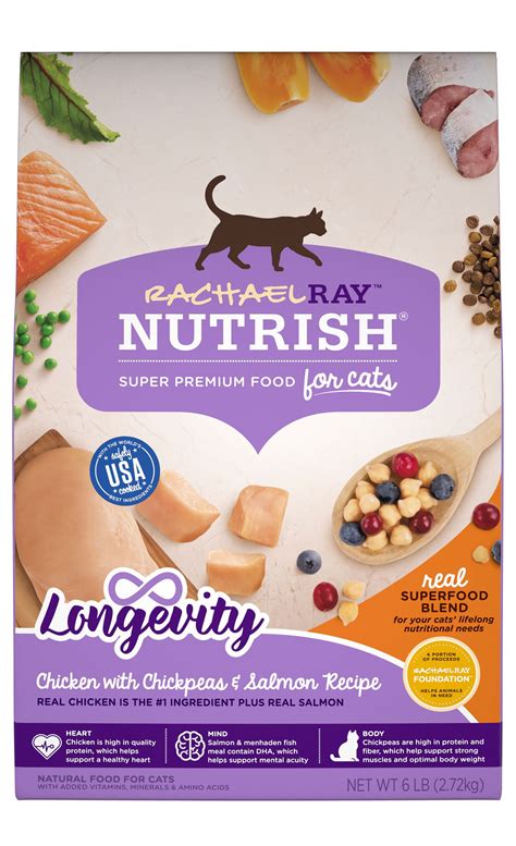 Rachael Ray Nutrish Longevity Natural Dry Cat Food Chicken With