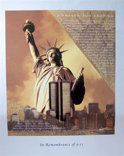 In Remembrance Of 911 A Prayer For America By Gloria Abrar 30x24
