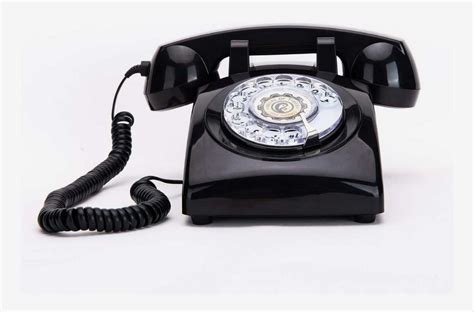 Black Rotary Design Retro Landline Phone For Homevintage Landline