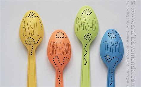 Plastic Spoon Garden Markers Crafts By Amanda