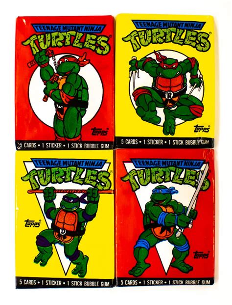 Teenage Mutant Ninja Turtles Tmnt Vintage Trading Cards Four Etsy