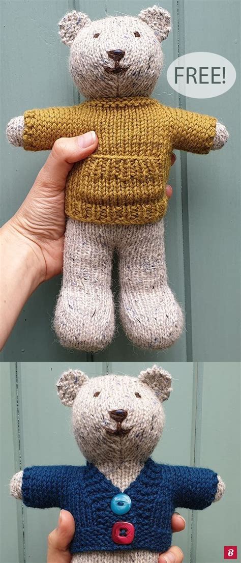 Free Knitting Pattern For Ted The Bear With Wardrobe Knitting