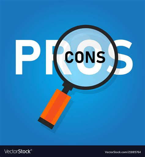 Pros Cons Concept On Decision Making Process Vector Image