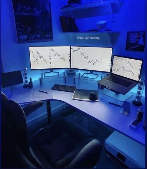 Estilo De Vida De Trading Computer Desk Setup Gaming Room Setup Home