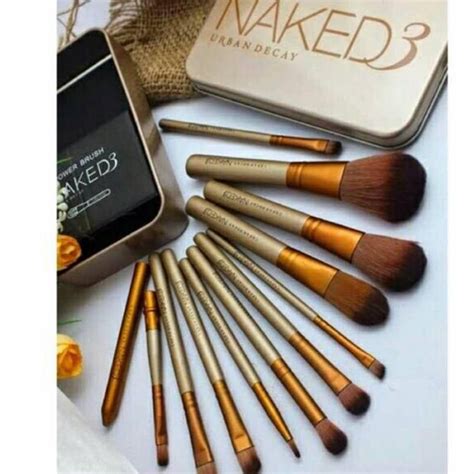 Naked3 Professional Makeup Brush Set 12pcs Shopee Philippines