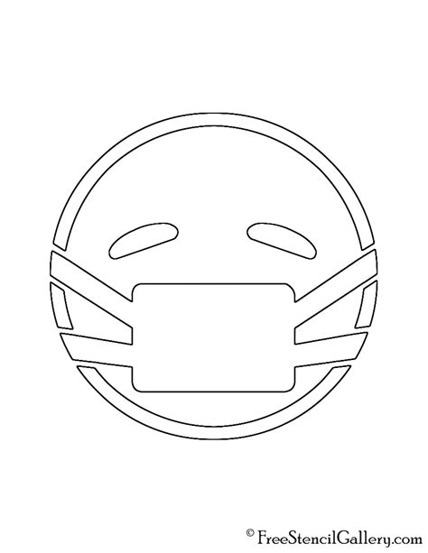 Emoji Medical Mask Stencil Free Stencil Gallery