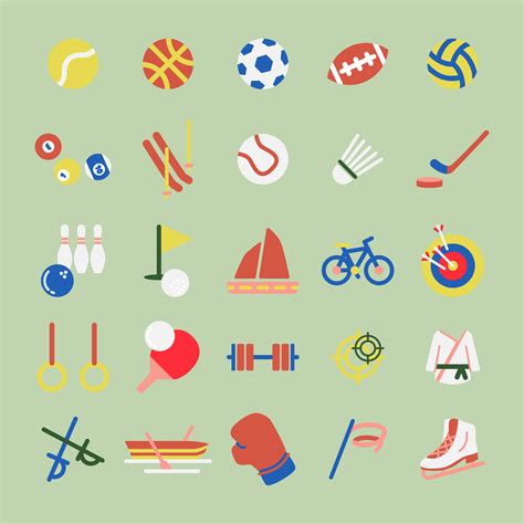 Illustration Set Of Hobbies And Sports Iconsa Download Free Vectors