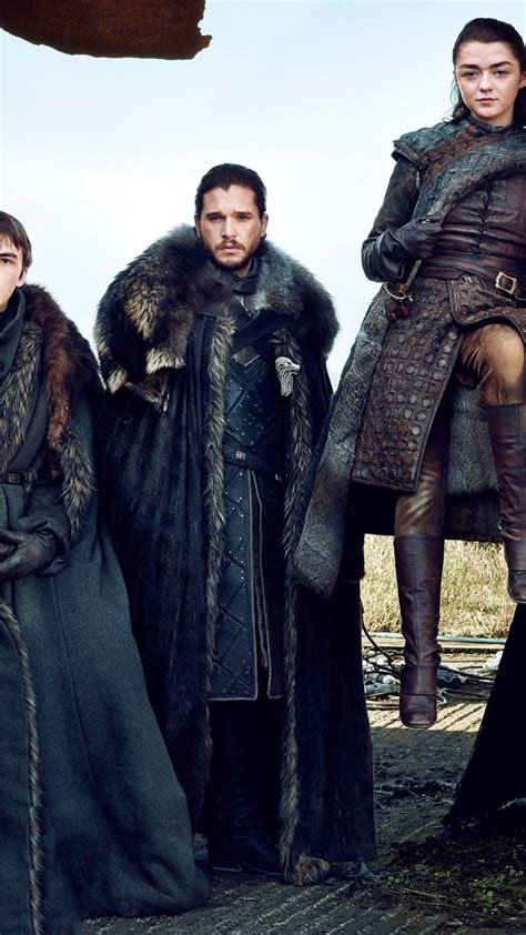 Wallpaper Game Of Thrones Season 7 Jon Snow Arya Stark Brandon Stark
