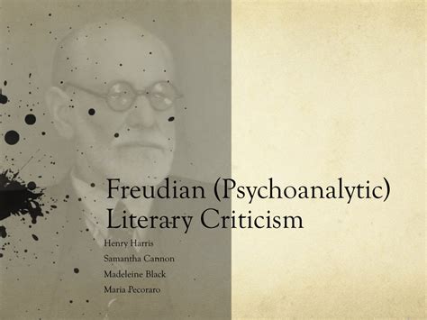 freudian psychoanalytic literary criticism