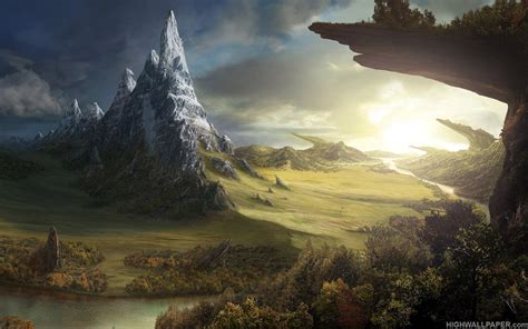 Fantasy Mountains Hd Wallpaper