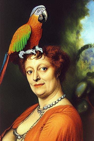 Parrot Goddess Portrait Adolph Menzel Hannah Arendt Metaphorical