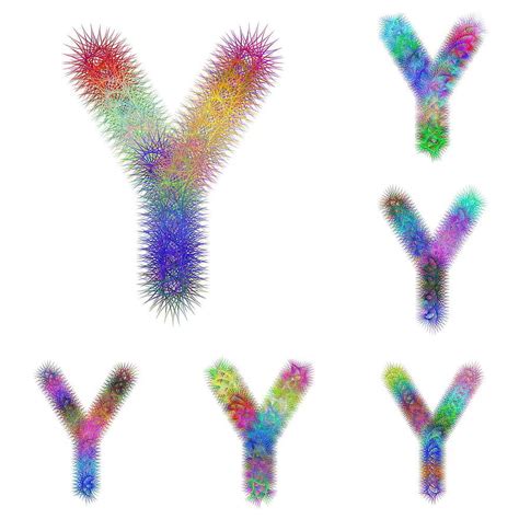 Happy Colorful Fractal Font Set Letter Y Vector Ai Eps Uidownload