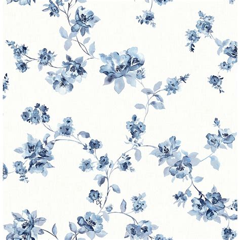 Maybe you would like to learn more about one of these? Chesapeake 8 in. x 10 in. Bowery Blue Ogee Wallpaper ...