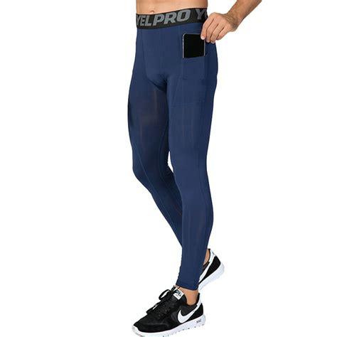 himone workout leggings yoga pants with side pockets for mens athletic dry compression pants
