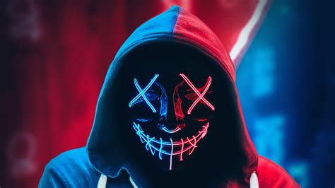 Neon Mask Hoodie 4k Hd Photography 4k Wallpapers Images Backgrounds