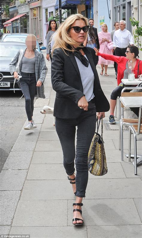 Kate Moss Dons Skinny Jeans And Blazer As She Enjoys Lunch With Ex